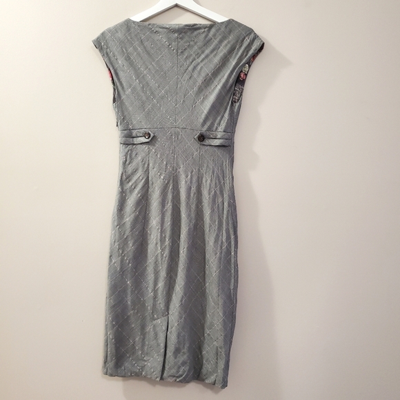 Ted Baker - Fierod Check Print Pencil Shift Dress - Ted Size 1 (US 4) - Picture 15 of 16